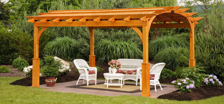 Cedar Wood Pergola Installation in Westlake Village, CA